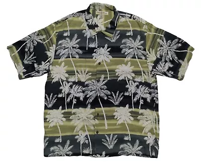 Tommy Bahama Mens XL Short Sleeve Button Up Silk Palm Tree Hawaiian Shirt EUC • $19.75