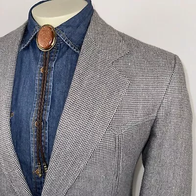 Pendleton Blazer Jacket Mens 40 Western Sport Coat Vtg Cowboy Rockabilly Gray • $79.99