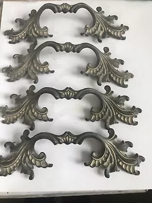 Vintage Brass Handles Pulls French Provincial For Refurbished Furniture Antique • $45