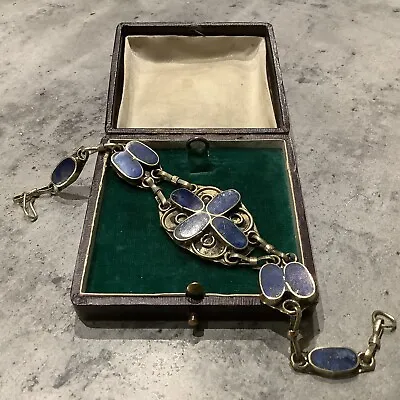 Vintage Ethnic Silver Lapis Lazuli Bracelet • £14