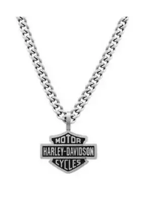 Harley-Davidson Mens Bar & Shield Curve Link Necklace Stainless Steel HSN0021-22 • $106.95