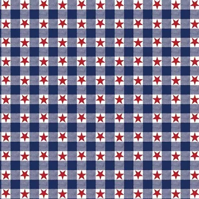 Carolina Creative Bandanna (Patriotic Check) 22  X 22  USA America Stars • $8.10