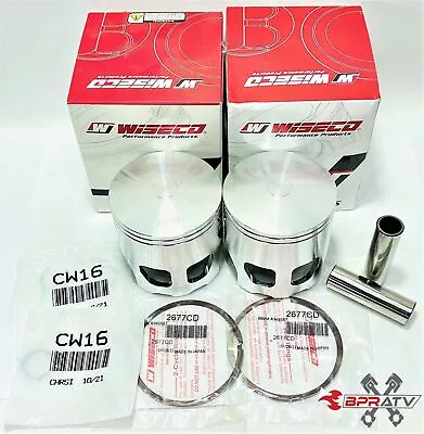 Banshee 64.50mm .020 Over Long Rod Pistons Wiseco Stroker Piston Rings +.50mm • $220