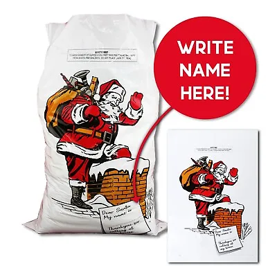 4 Giant Santa Stocking Sacks Jumbo Father Christmas Large Xmas Gift Present Bag • £3.79