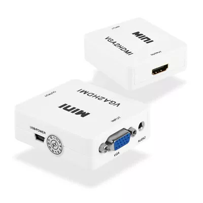 Mini VGA To HDMI HD 1080P HDTV Video Audio Converter Box Adapter For PC Laptop • $49.95