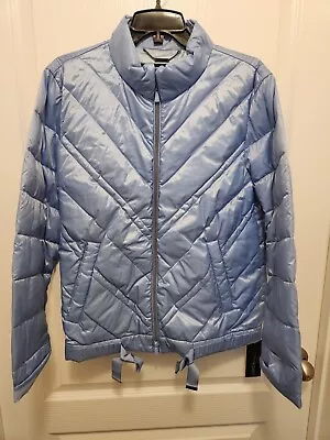 Marc Cain Pale Blue Quilted Down Puffer Jacket NWT's N5 5N 12 Medium $680 • $220