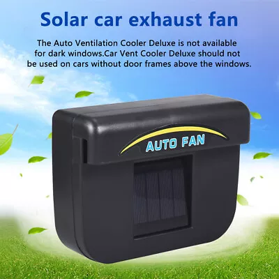 Universal Car Truck Solar Power Exhaust Interior Ventilation Auto Cooling Fan • $10.30