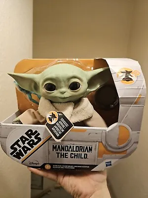 Star Wars The Child Grogu Mandalorian Soft Toy Baby Yoda Talking Plush • £20