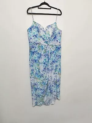 Forever New Midi Dress Size 16 Silk Floral • $21.95