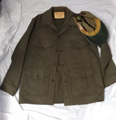 Vintage Filson Green Garment Cruiser Jacket Virgin Wool Size 44XL • $175