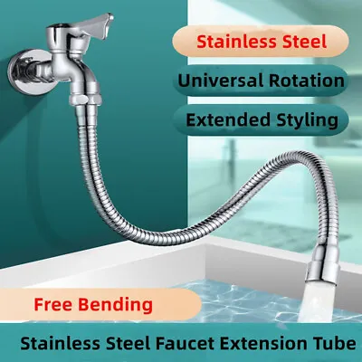 20-50cm Faucet Extender 360° Degree Bathroom Universal Tap Extension Water Save • £5.78