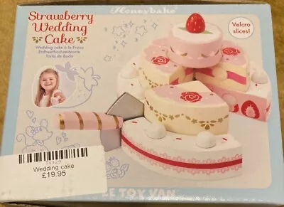 £13.95 • Buy Le Toy Van Honeybake Strawberry Wedding Cake 3 Tier & Cake Slice New In Box