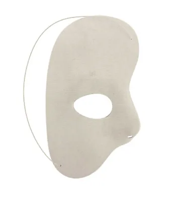 White Fancy Dress Half Face Phantom Opera Costume Party Mask Halloween Accessory • £4.49