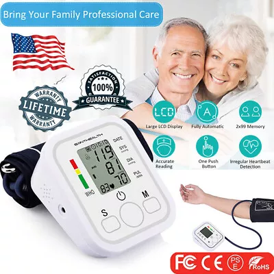 2024 Digital Automatic Blood Pressure Monitor Upper Arm BP Machine Heart Rate • $11.83