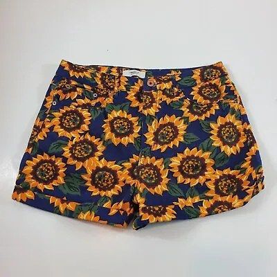 Forever 21 Women’s Shorts Sunflower Print High Rise Denim 28 • $10.39