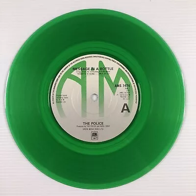 The Police - Message In A Bottle/Landlord AMS7474 7 Green Vinyl Record Single VG • $16.16