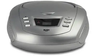 Bush Portable CD Player & FM Radio Boombox With Aux - Silver (NEW) • £23.99