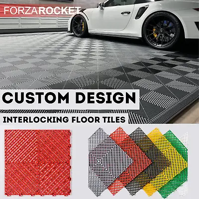 Interlocking Garage Flooring Tiles 15.75 In | 40 Cm Free-Flow Self Draining • $2.80