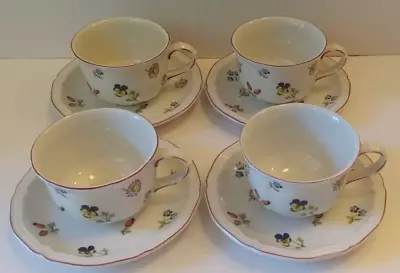 4 Villeroy & Boch Petite Fleur Porcelain Tea Coffee Cup & Saucer Sets Luxembourg • $45