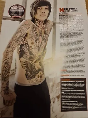 Oli Sykes Bring Me The Horizon A4 Page Clipping Poster Kerrang  Magazine • £5.49