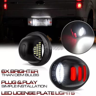 For Ford F150 Ranger Raptor Explorer W/ RED OLED TUBE LED License Plate Light X2 • $16.40