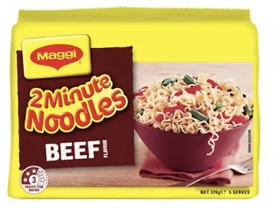 Merge Code 0102 Maggi Beef 2 Minute Noodles Delicious Noodles 5 Pack • $12.78