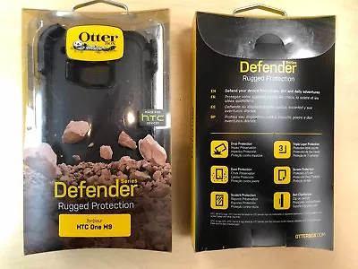 New OtterBox Defender Series Case For HTC One M9  W/ Belt Clip  - Black • $8.95