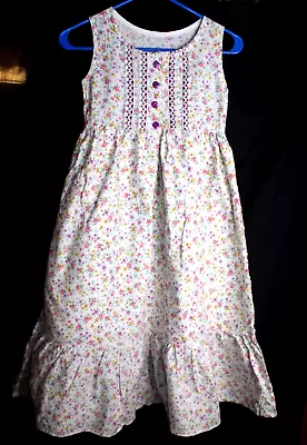 Handmade Vintage Flower Sundress 8/10 Girl's  Dress • $12