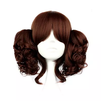 Cosplay Wig Party Wigs Full Synthetic Hair 35cm/13.8  Lolita Cute Brown • $19.99