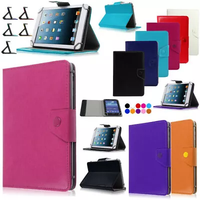 For 7  8  10.1  Universal Android Tablets Folio Leather Case Protective Cover US • $9.99
