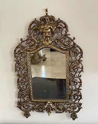 Antique  Signed P.E. Guerin Rococo Brass Wall Mirror • $299