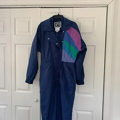 VINTAGE Europa Large SKI NYLON WINDBREAKER ONE PIECE SKI SUIT 80s 90s.       D • $99