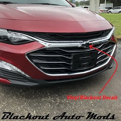 2019-2023 Chevy Malibu Gloss Black Emblem Blackout Kit Vinyl Overlay Decal Set • $14.95