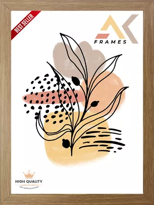 Modern Picture Frames BLACK WHITE Thin Photo Poster Frames OAK GOLD GREY PINK • £8.65