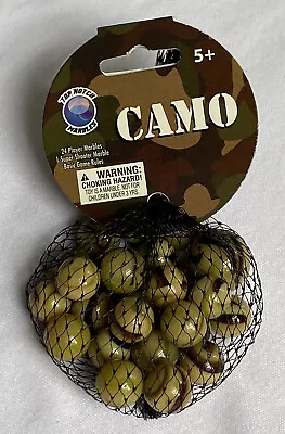 Camo Top Notch Marbles Player Marbles Super Shooter Basic Rules BRAND NEW • $3.45