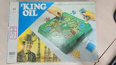 VINTAGE ORIGINAL 1974 MILTON BRADLEY - KING OIL BOARD GAME Original Owner • £32.12