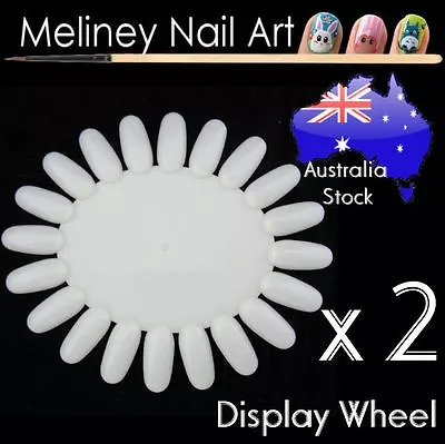 2 X Nail Polish Colours Display Wheel 20 Tips Palette Chart Swatch False Fake • £6.19