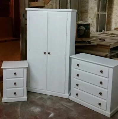 Handmade Aylesbury Laides 3 Piece Bedrom Set In White (not Flatpacked) • £389