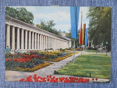 Fountain Colonnade & Cure House Germany Vintage Postcard Posted 1957 Wiesbaden • $2.99