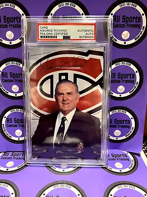 Maurice Richard Montreal Canadiens Autographed Molson Postcard PSA #84796684 • $139.99