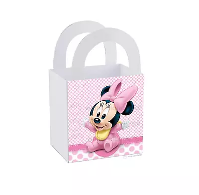 8 Minnie Mouse Baby Treat Box Party Favor Loot Goody Bag Birthday  3  X 3 • $11