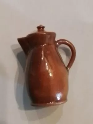 Jane Graber 1:12 Miniature 2023 Redware Coffee Pot With Lid • $119