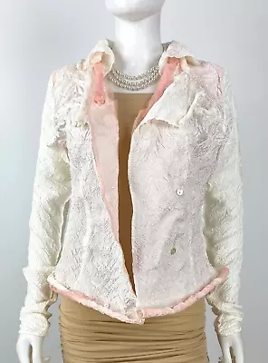 $197 • Buy Yoshiki Hishinumi Sz 2 New 8 US 44 IT M White Paper Blouse Dress Top Runway Auth