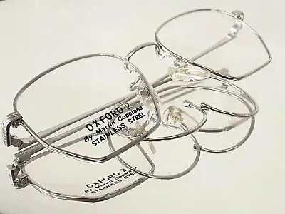 Vintage MARTIN COPELAND Eyeglasses OXFORD 2 NEW Metal Silver RETRO Hook Temple • $135