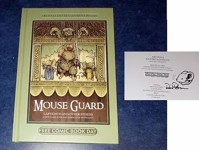 MOUSE GUARD FCBD 2013 1 HC Original Art Sketch DAVID PETERSEN Hardcover 1 COA • $28.49