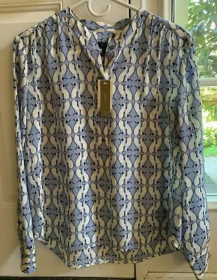 NWT J. Crew CAT Print 100% Silk Pop Over Top Shirt Blouse Siamese Cats Size 2 • $89