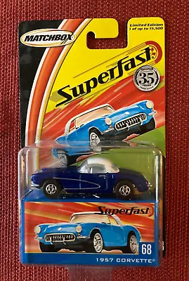 Matchbox Superfast 1957 Corvette Limited Edition #68 In New Unopened Package • $8.99