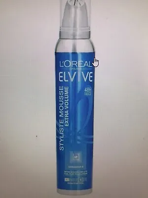 2X BOTTLES   L'Oreal Elvive Styliste Mousse Extra Volume Firm Control 200ml • £18.99