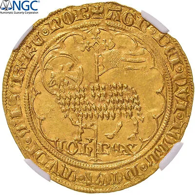 [#899716] France Jean II Le Bon Mouton D'or 1355 Pontivy's Hoard Gold NGC • $17985