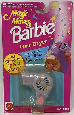 Barbie Hair Dryer Magic Moves 1991 Mattel #7561 New Wind Up • $22